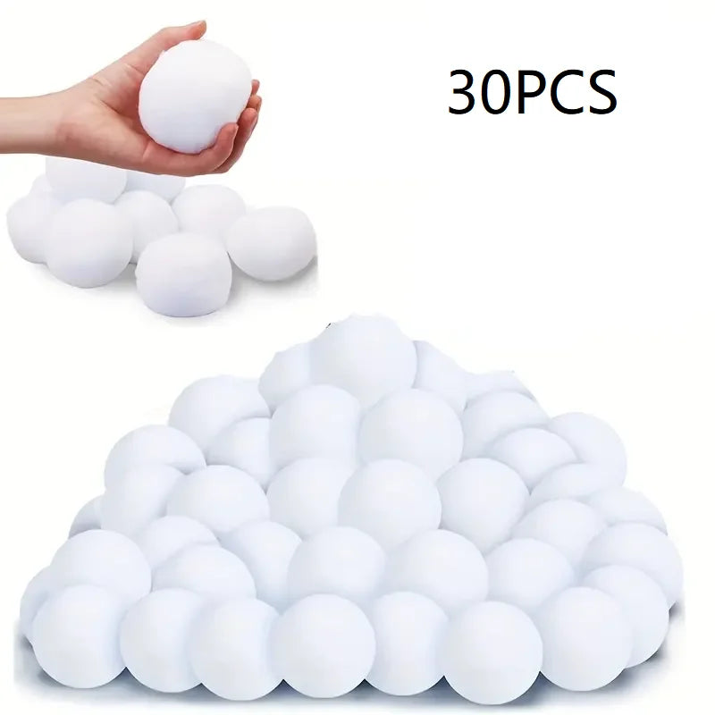 30/60pcs Christmas snowball decoration indoor simulated snowball for snowball fight Plush snowball Christmas decoration