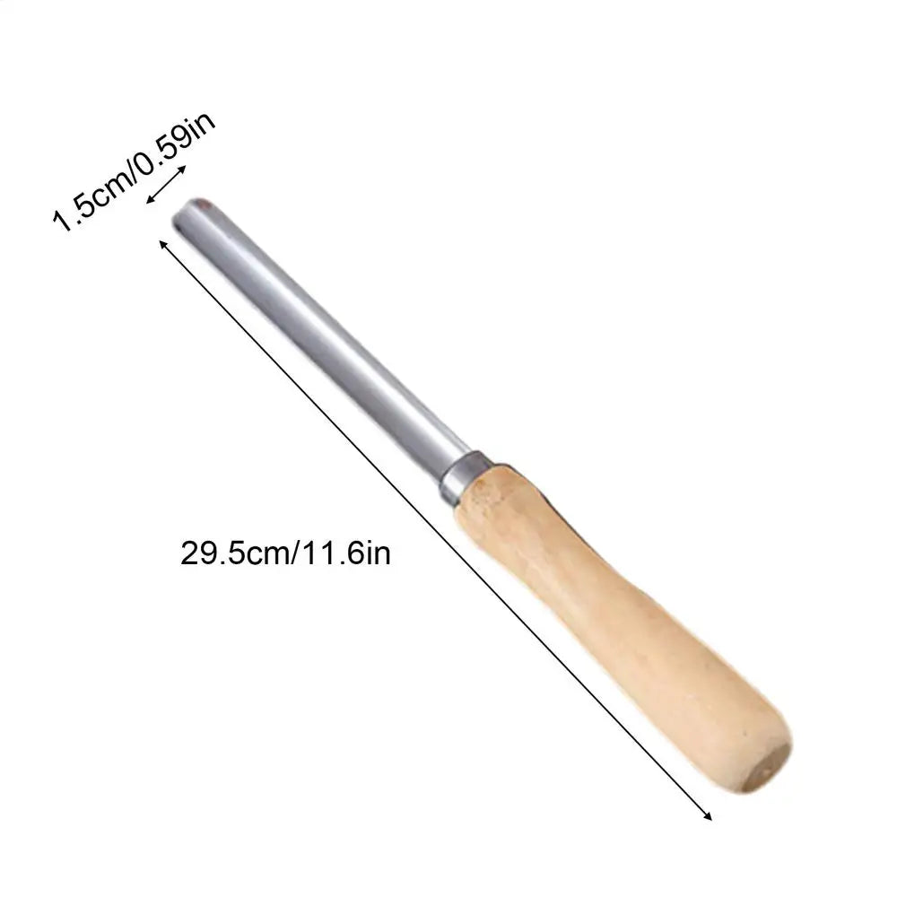 Corer Tool Kitchen Stainless Steel Pear Pitter Anti-Slip Manual Kitchen Corer with Wood Handle for Fruit Slicing Cooking Salad