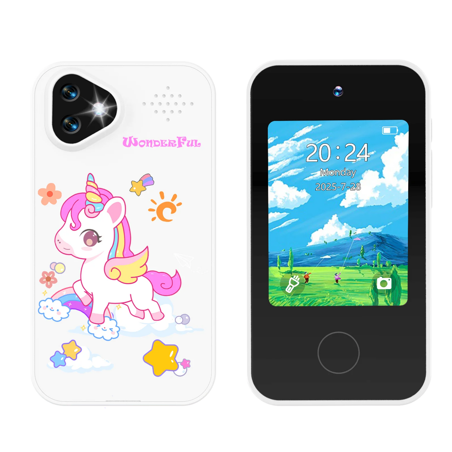 Kids Smart Phone Toy with Dual Camera Educational Games Music Player Safe Mode Best Birthday Gift HD 1080P Kids Camera Toys