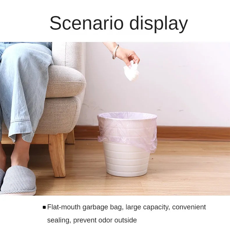 5 Rolls/pack Household Disposable Trash Pouch Small Trash Bags Kitchen Storage Garbage Bags Cleaning Waste Bag Plastic Bag