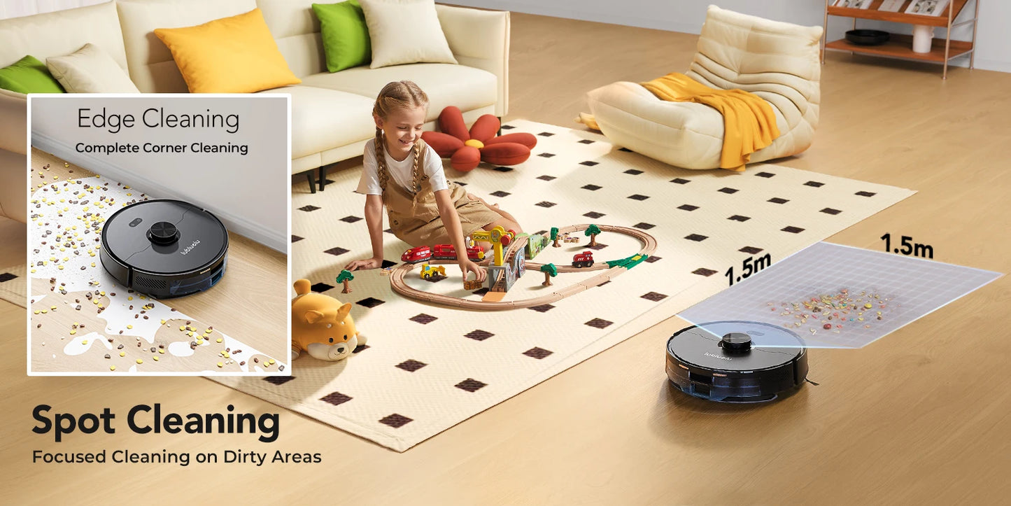 Lubluelu L15 Ultra  Robot Vacuum Mop Combo 5500Pa Robot Vacuum Auto-Charging  5 Maps 24 No-go Zones 3 In 1 Robot Vacuum Cleaner