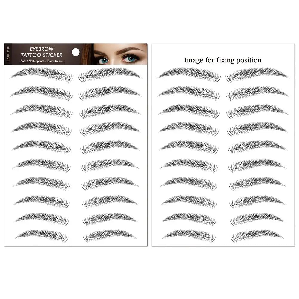 6D Hair Like Eyebrows Stickers Makeup Waterproof Eyebrow Eyebrow Long Natural Hair-liked Authentic Eyebrow Tattoo Sticker