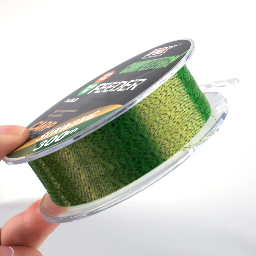 FTK 3D Invisible Carp Fishing Line Nylon150m/300m Super Strong Monofilament Fluorocarbon Tensile Spot Line for Pesca