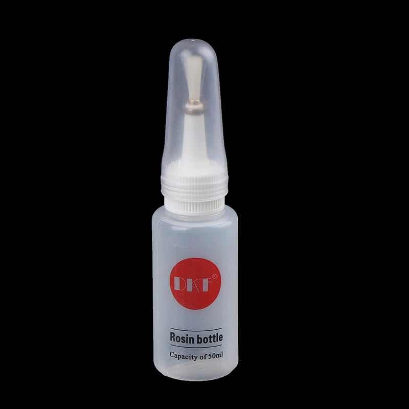 50ml Plastic Clear Liquid Alcohol Bottle Rosin Solder Flux Paste Bottle Dropper With Brush For Welding Repair Tools
