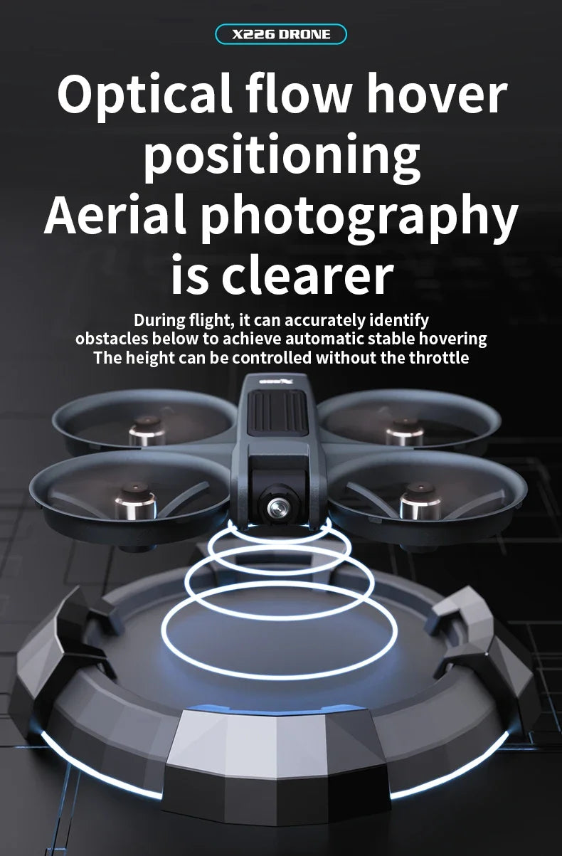 NEW Lenovo X226/X226VR Mini Drones 4K Professional Remote Control Helicopter Plane RC Dron with Screen Quadcopter Toys Gift