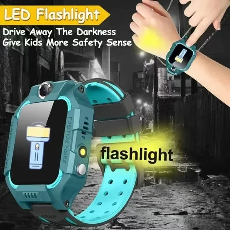 Lenovo 4G Kids Smart Watch 8K Camera SOS GPS Tracker Sim Card Call Waterproof Child Watch for Boys Girls Birthday Gift Android