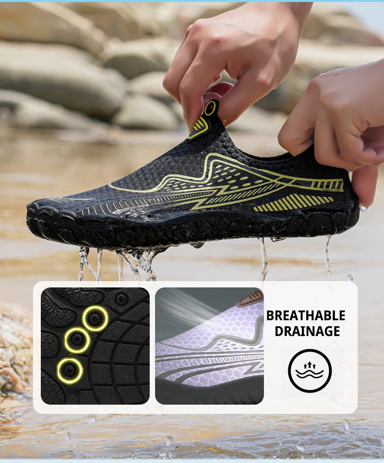 Summer Quick-Drying Beach Water Shoes Unisex Swimming Aqua Slippers Outdoor Activities Surfing on The Sea Five Finger Sandals