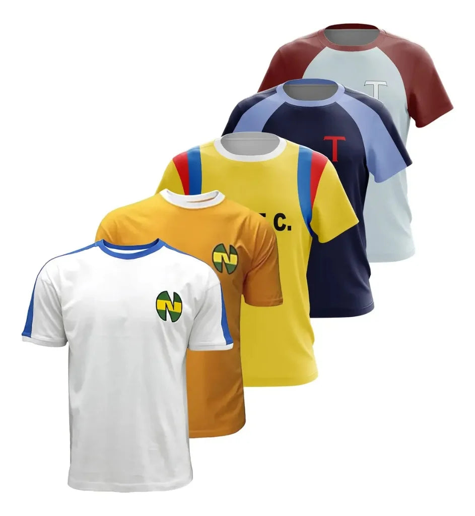 2026Anime Captain Tsubasa Soccer Kit Kids Adult Nankatsu Tsubasa Toho Hyuga Misaki Wakabayashi Retro Football Jersey Set Uniform