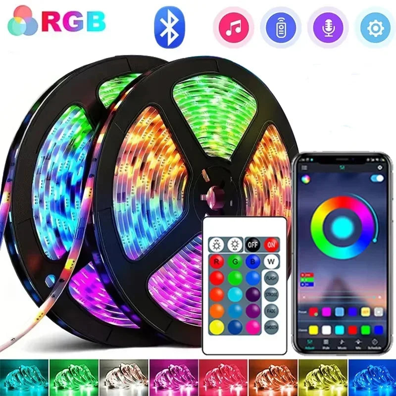 Smart LED Gaming Light Strip RGB 5050 USB 5V Music Sync 24/44key Remote APP Control Flexible Tape for Gaming Room TV Backlight