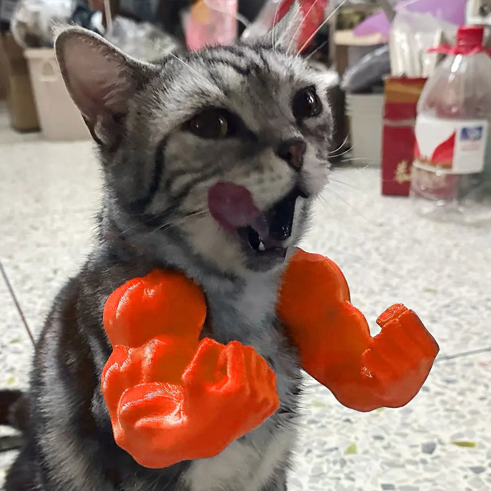Cat Muscle Arms 3D Printed Cat Neck Arms with Muscles Superhero Cosplay for Party Halloween Birthday Costume Accessories