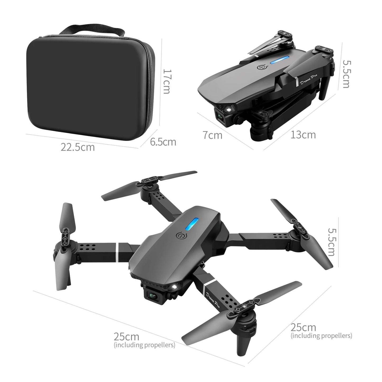 Kid Professional E88 Air Screen Control Drone Wide RC Dron HD 4K Camera Foldable Helicopter Aircraft Quadcopter Drone Gift Toys