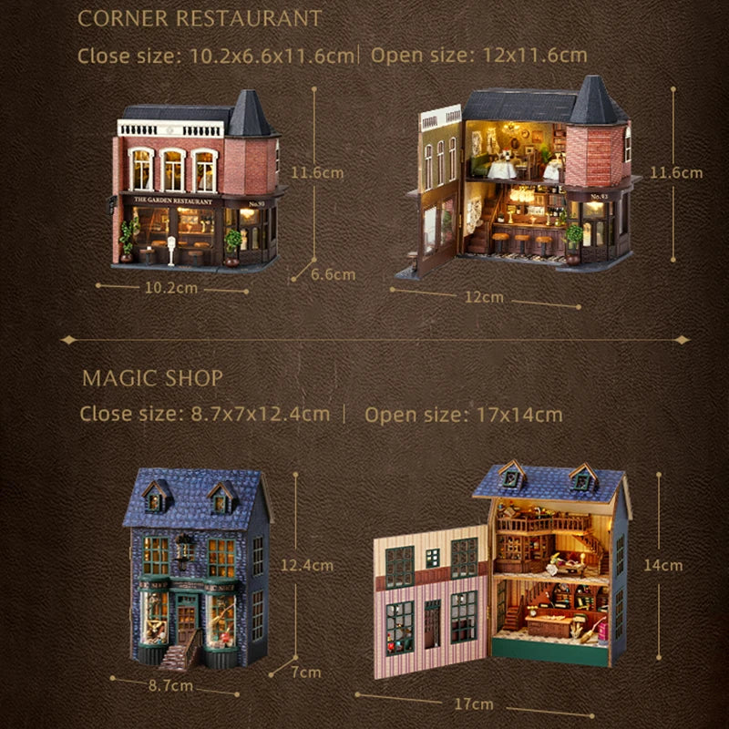 DIY Wooden Doll Houses Mini Assembly Handmade Small House Creative Scene Decoration DollHouse For Toys Birthday Gifts
