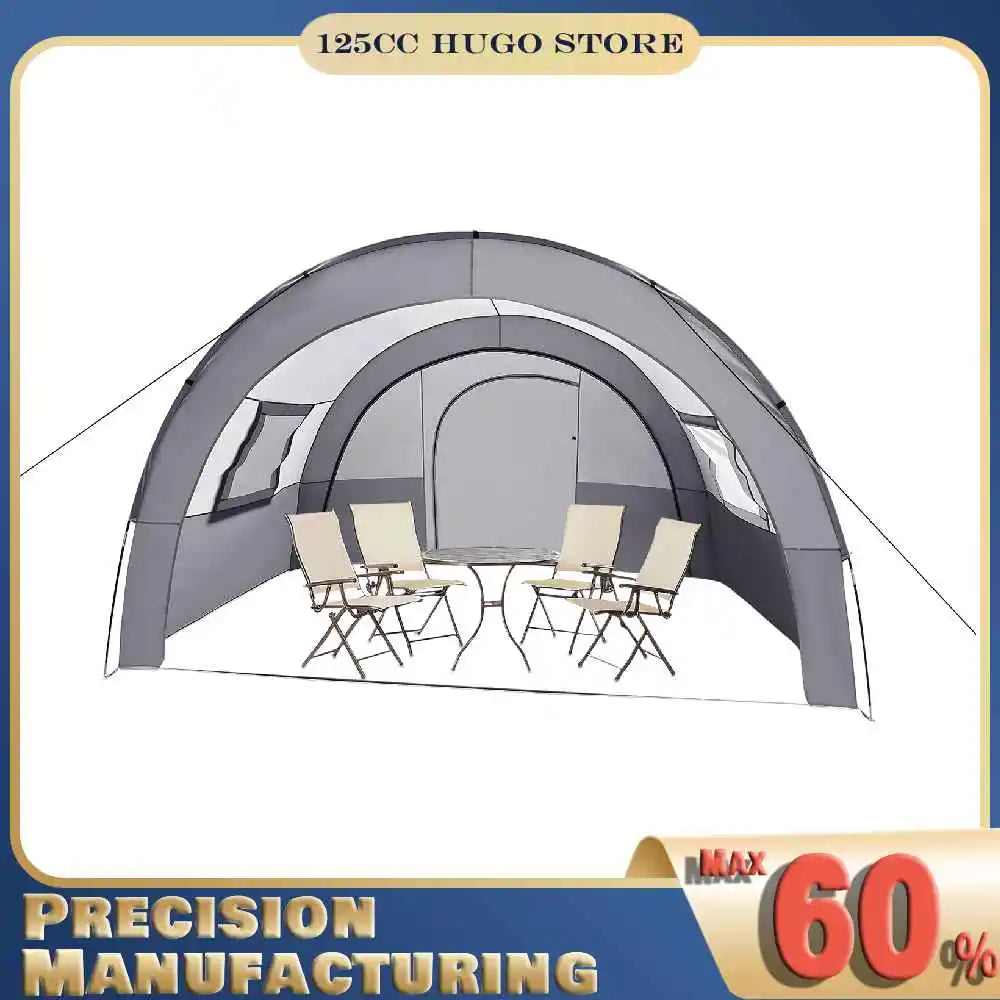  Camping Tunnel Tent Large Tunnel Tent Rain & Sun Protection Outdoor Family Camping Tunnel Tent for up to 6 People