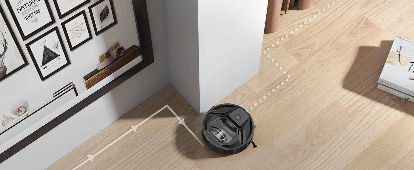 Lefant M320 Robot Vacuum Cleaner, Carpet Detection, 6,000 Pa Suction, Low Noise,  210 Mins Runtime, Self-Charging, Ideal for Har