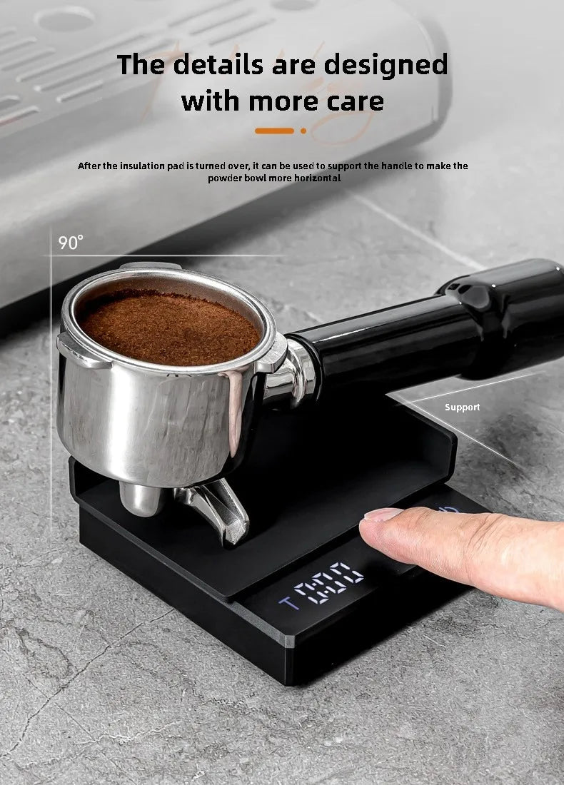 Mini Digital Coffee Scale with Timer 0.1g High Precision Rechargeable USB-C Fast Charging Kitchen Scale for Espresso Pour Over