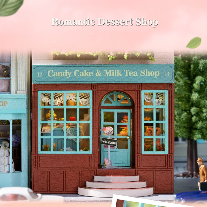 DIY Wooden Doll Houses Mini Assembly Handmade Small House Creative Scene Decoration DollHouse For Toys Birthday Gifts