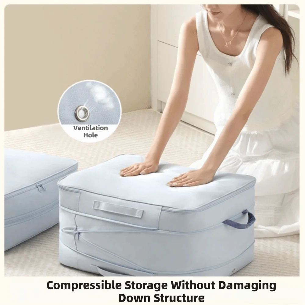 Large Capacity Compression Storage Bags Compression Function Durable Clothes Organizer Reusable Moving Packing Bag For Quilt