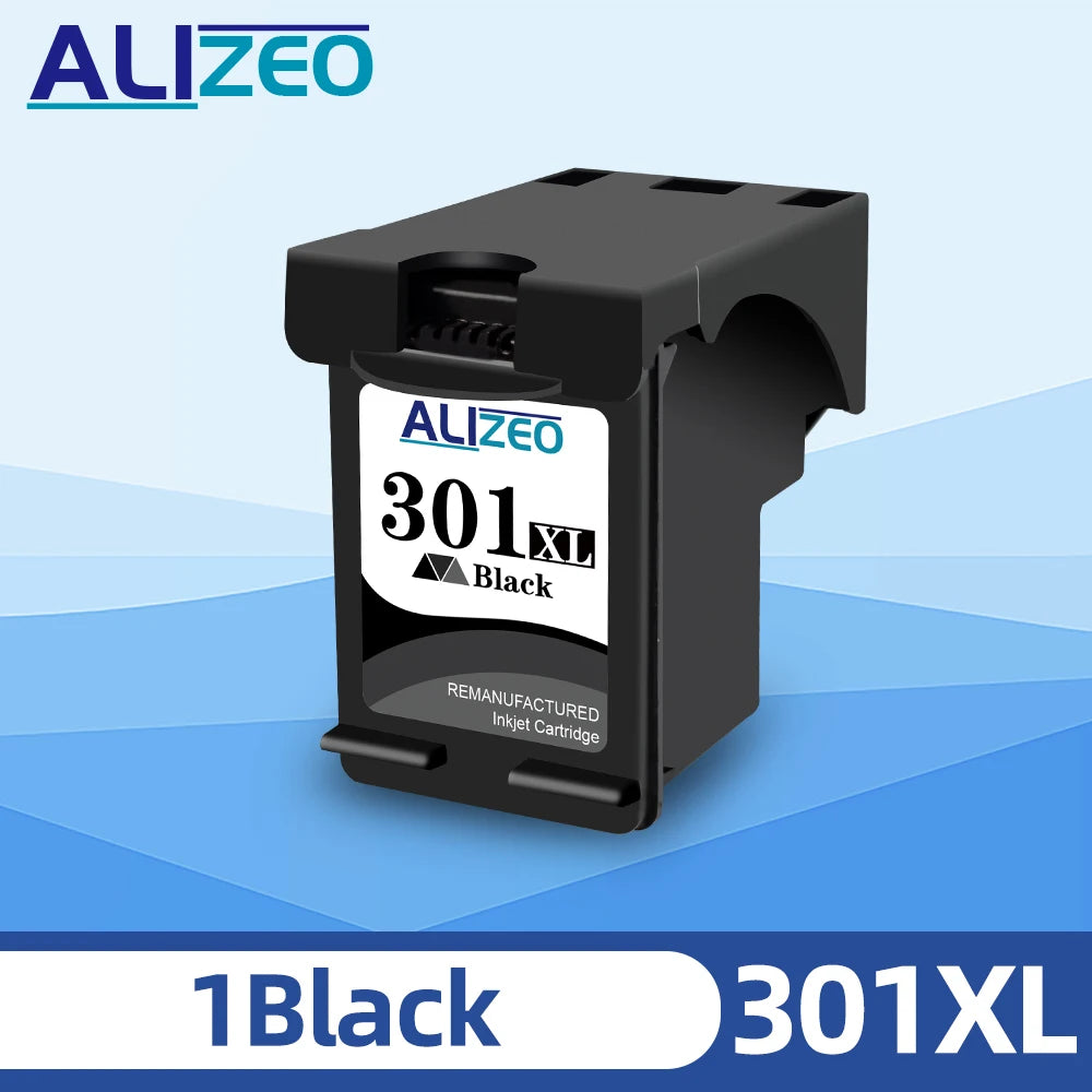 Alizeo Remanufactured For HP 301 301XL Ink Cartridge Compatible For HP301 Deskjet 2050 1000 1050 2510 3000 3054 Envy 4500 4502
