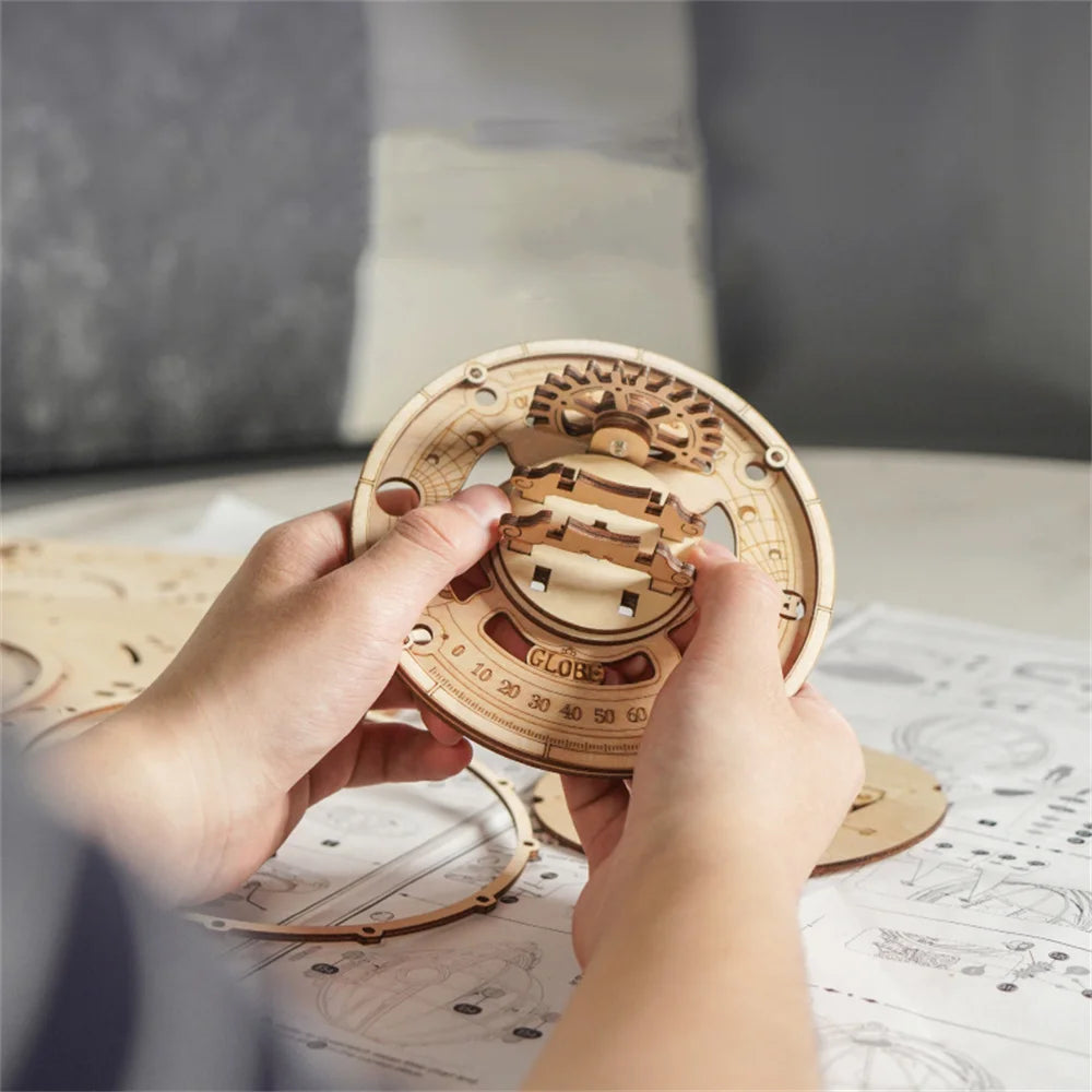 ROKR Curious Discovery Series 3D Wooden Puzzle Games Assembly Telescope Orrery Model Buliding Kits Toys Gift ST