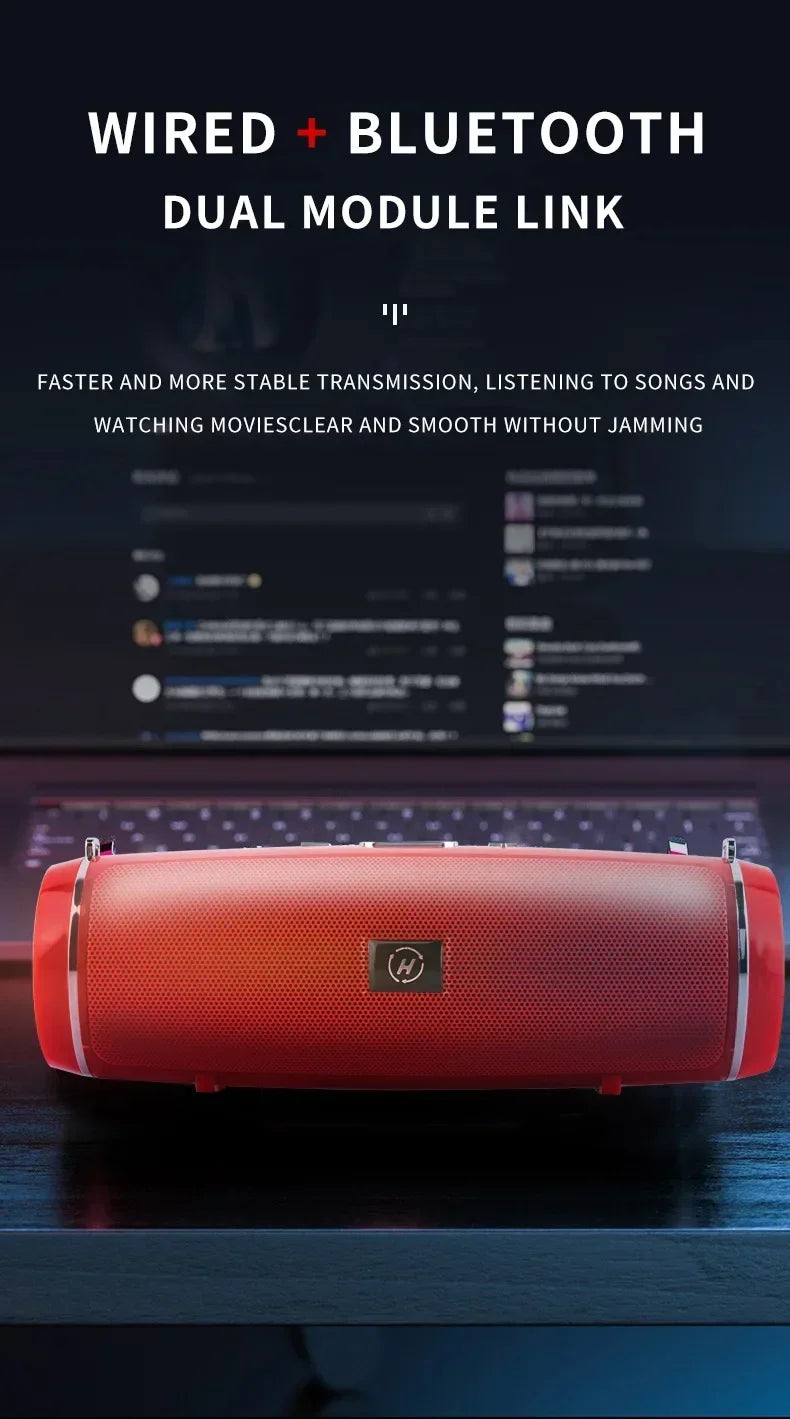 Portable Wireless Speaker Bluetooth 200W High Power Outdoor Audio 3D Stereo Surround TWS FM Voice RHDE Promotion