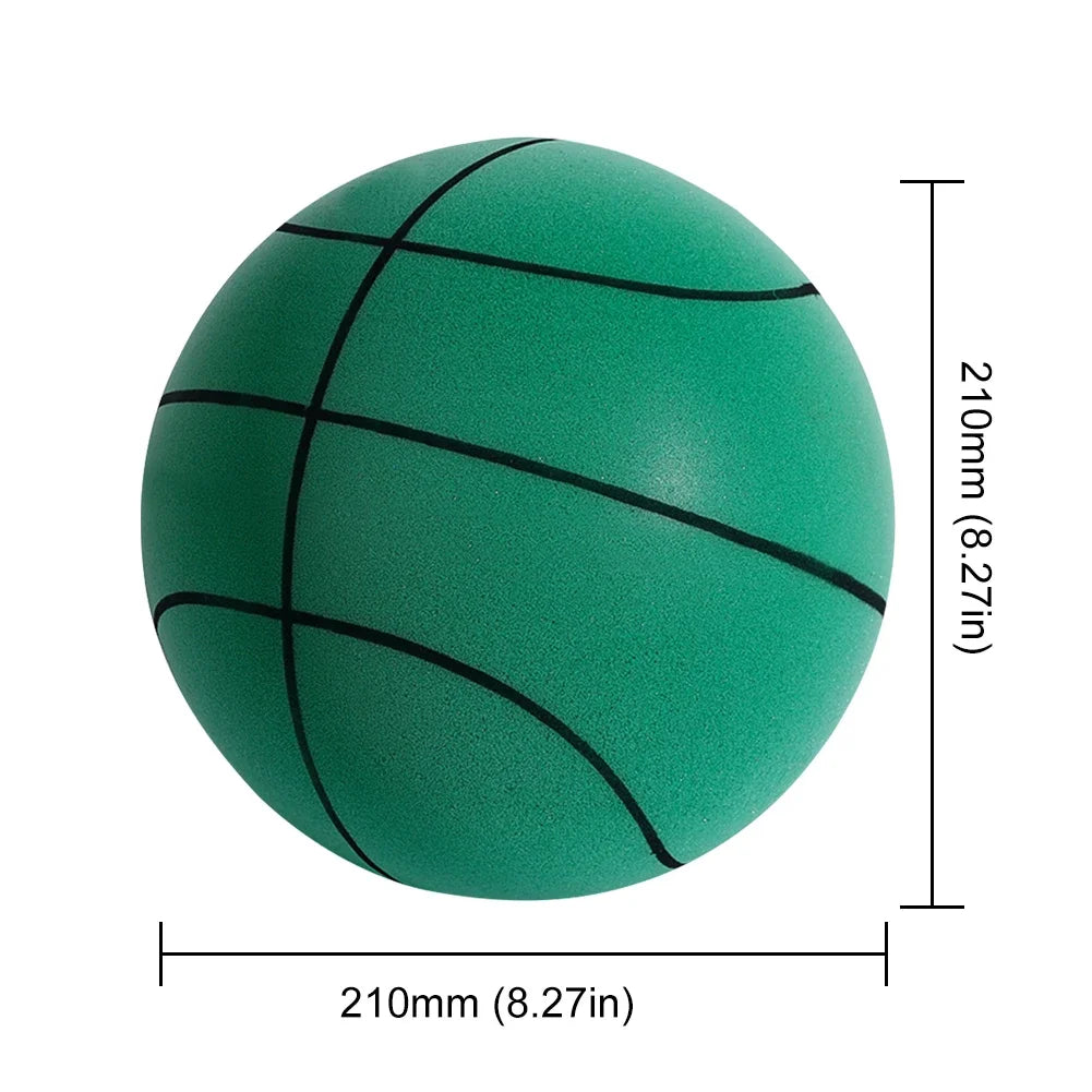 Kids Indoor Silent Basketball Ball 24/21/18cm High-Resilience Foam Silent Basketball Size 7 Lightweight Small Basketball Basket