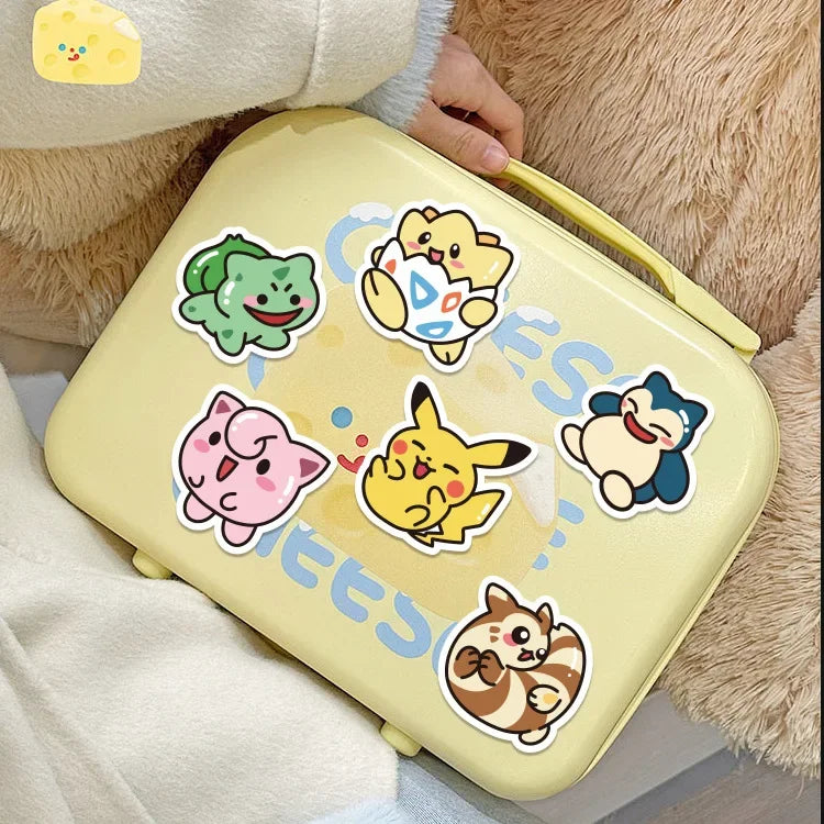 50PCS Kawaii Anime Pokemon Stickers Pikachu Decals DIY for Laptop Luggage Skateboard Phone Cartoon Kid Toy Gift Stickers