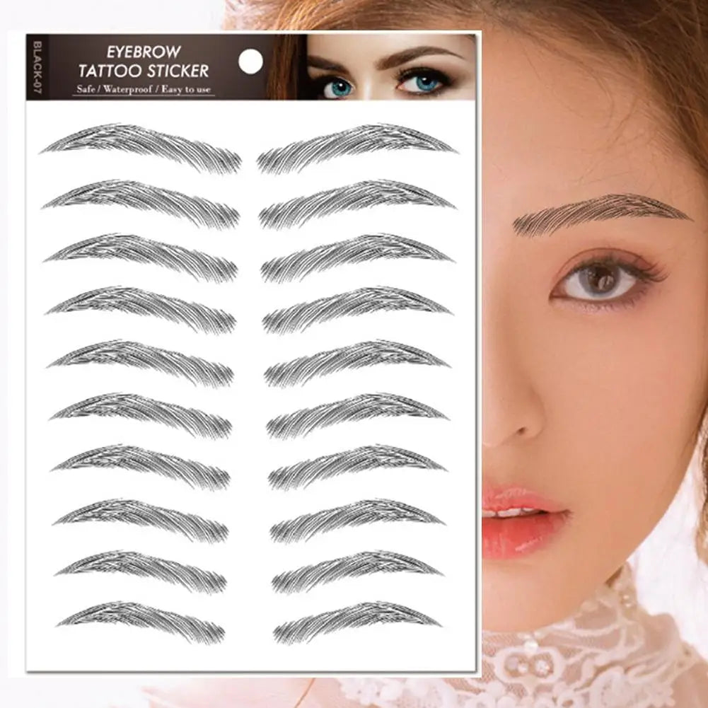 6D Hair Like Eyebrows Stickers Makeup Waterproof Eyebrow Eyebrow Long Natural Hair-liked Authentic Eyebrow Tattoo Sticker