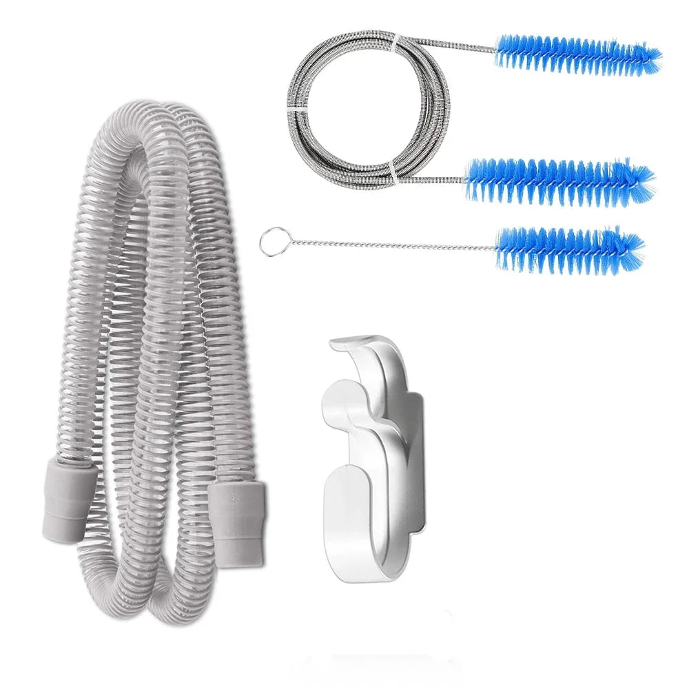 Cpap Hose and CPAP Hose Tube Hook & Hose Brush Keep Cpap Supplies Set Clean Tidy - Tube Holder Tube Flexible Cleaner Brush
