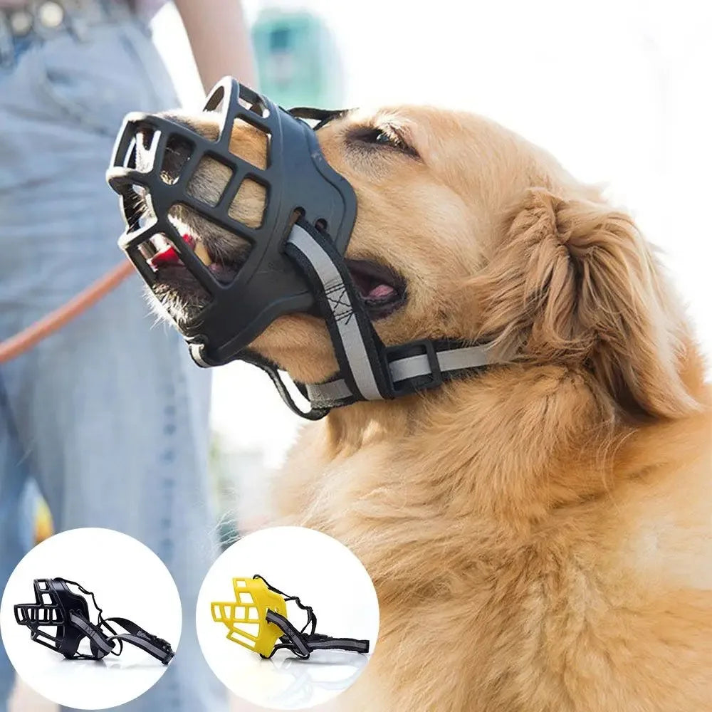 Soft Silicone Pet Dog Muzzle  Anti-biting Chewing Mask Breathable Basket Dog Muzzle Durable Strong Mask Muzzle pet Dog Supplies