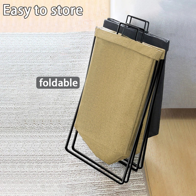 ♥Collapsible Fabric Laundry Hamper with Handles | Foldable Clothes Basket for Bedroom, Bathroom & Laundry Room