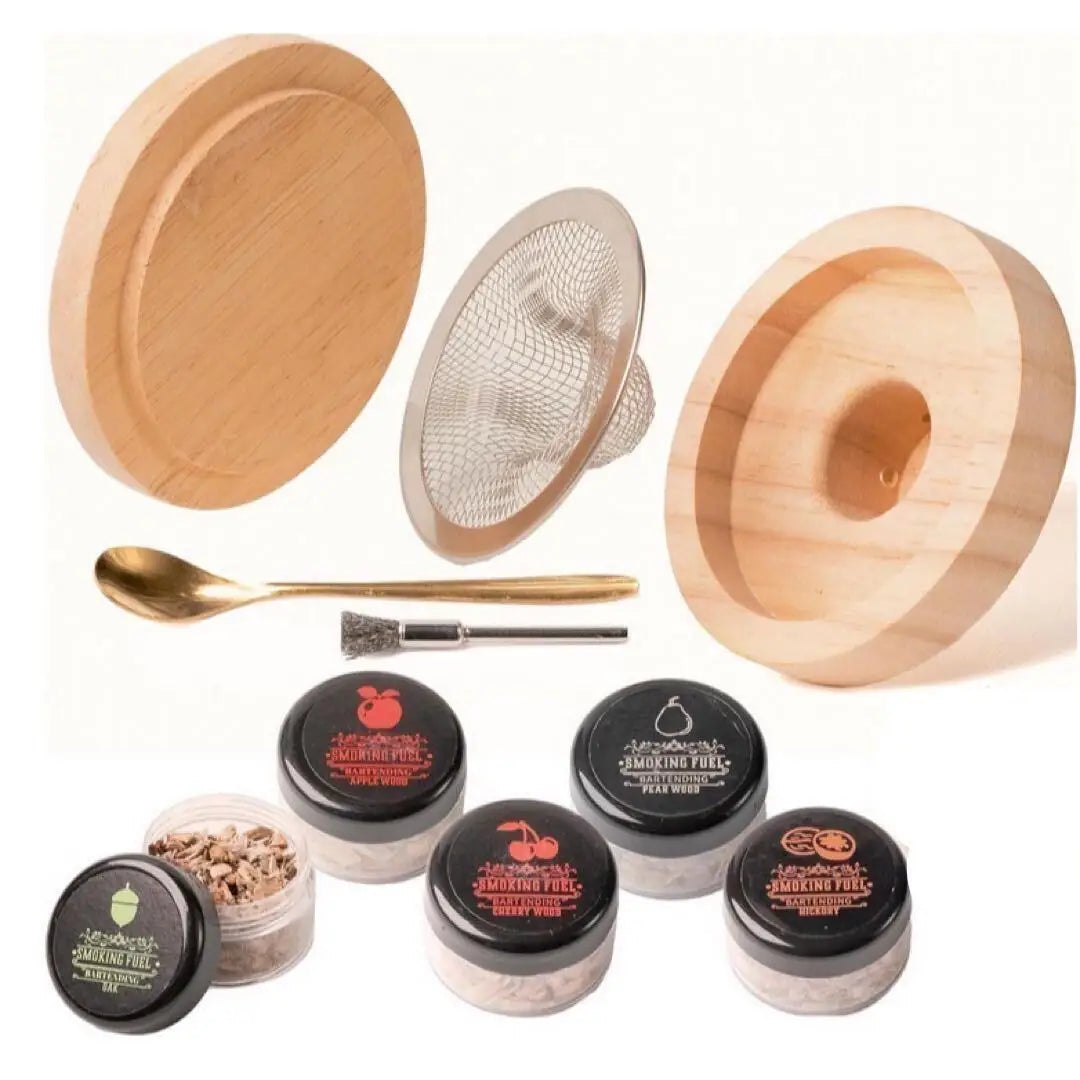 Cocktail Smoking Set Collection Supply Chain Multi-Style WhiskeyWooden Smoked Hood Smoker Cocktail Accessories Kitchen Bar Tools