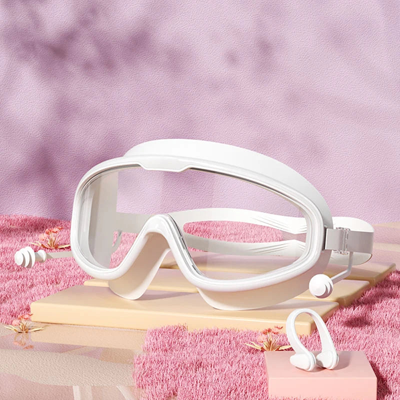 Hot！1 PC Large Frame Swimming Goggles For Kids High Quality Antifog Swim Glasses Waterproof HD Swim Eyewear Swim Equipment