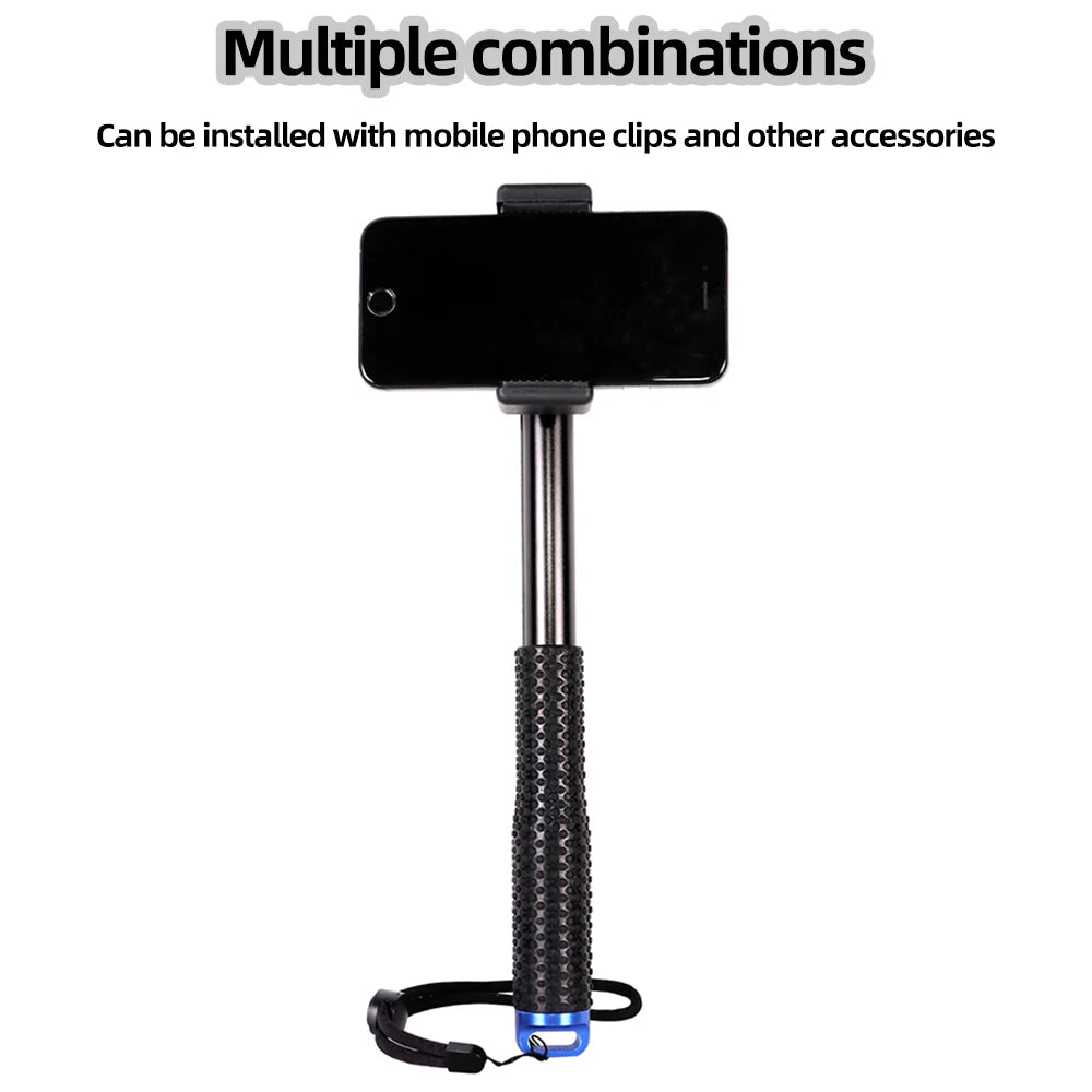 Aluminum Alloy Monopod Selfie Stick Hand Grip Pole for GoPro Hero 13 12 11 10 9 8 7 Insta360 SJCAM AKASO DJI OSMO Action Camera
