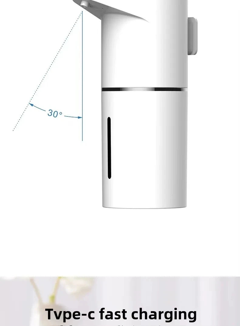 Intelligent Sensor Multi-Speed Contact-Free Wall-Mounted Vertical Hand Sanitizer Bubble Machine Rechargeable Soap Dispenser