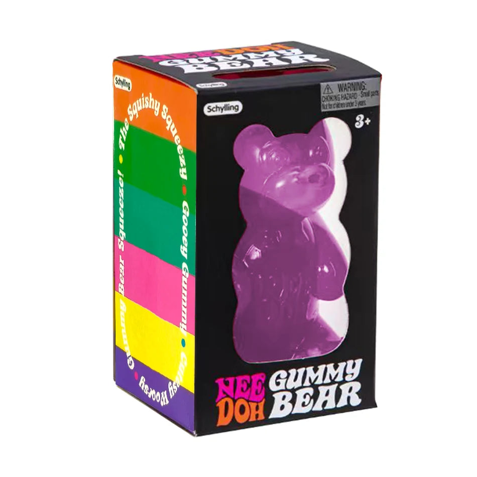NeeDoh Gummy Bear Squishy Toy Soft Stress Relief Sensory Fidget Squeeze Toy for Kids & Adults Non-Toxic Anxiety Relief Desk Toy