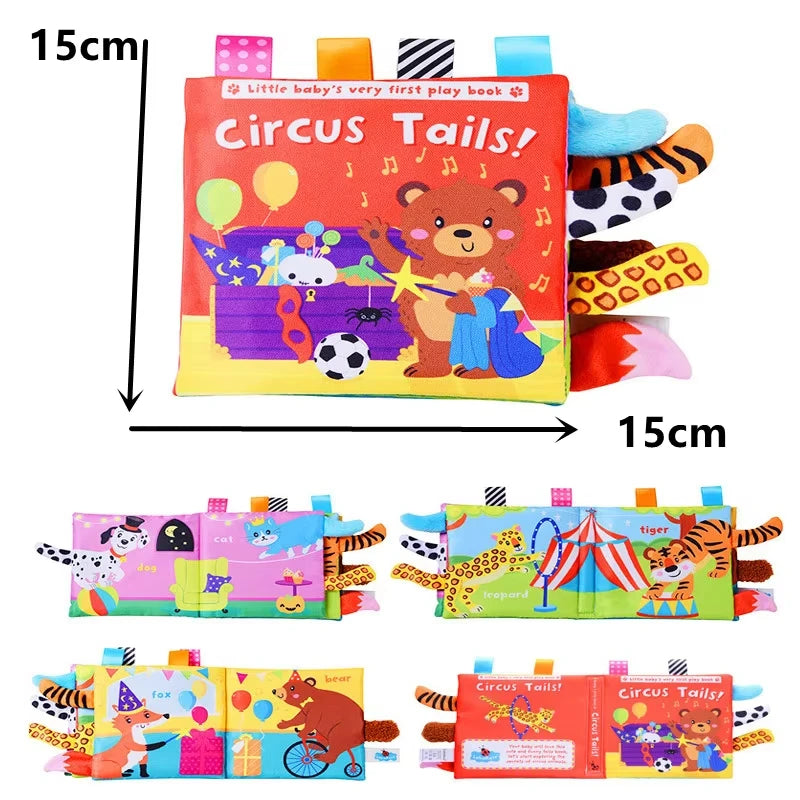 6PCS Cloth Building Blocks Baby Infant Soft Plush Doll Kids Sensory Educational Toys for Children Building Cube Construction Set