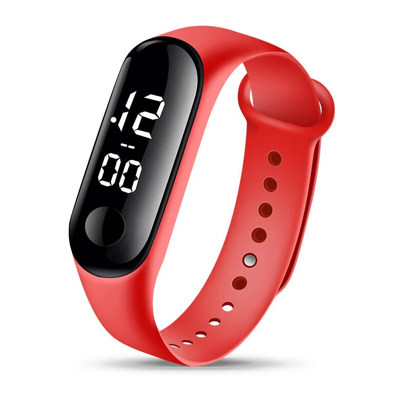 8pcs Children Watches for Girls Rubber Strap Waterproof School Student LED Watch Women Sports Men Digital Clock