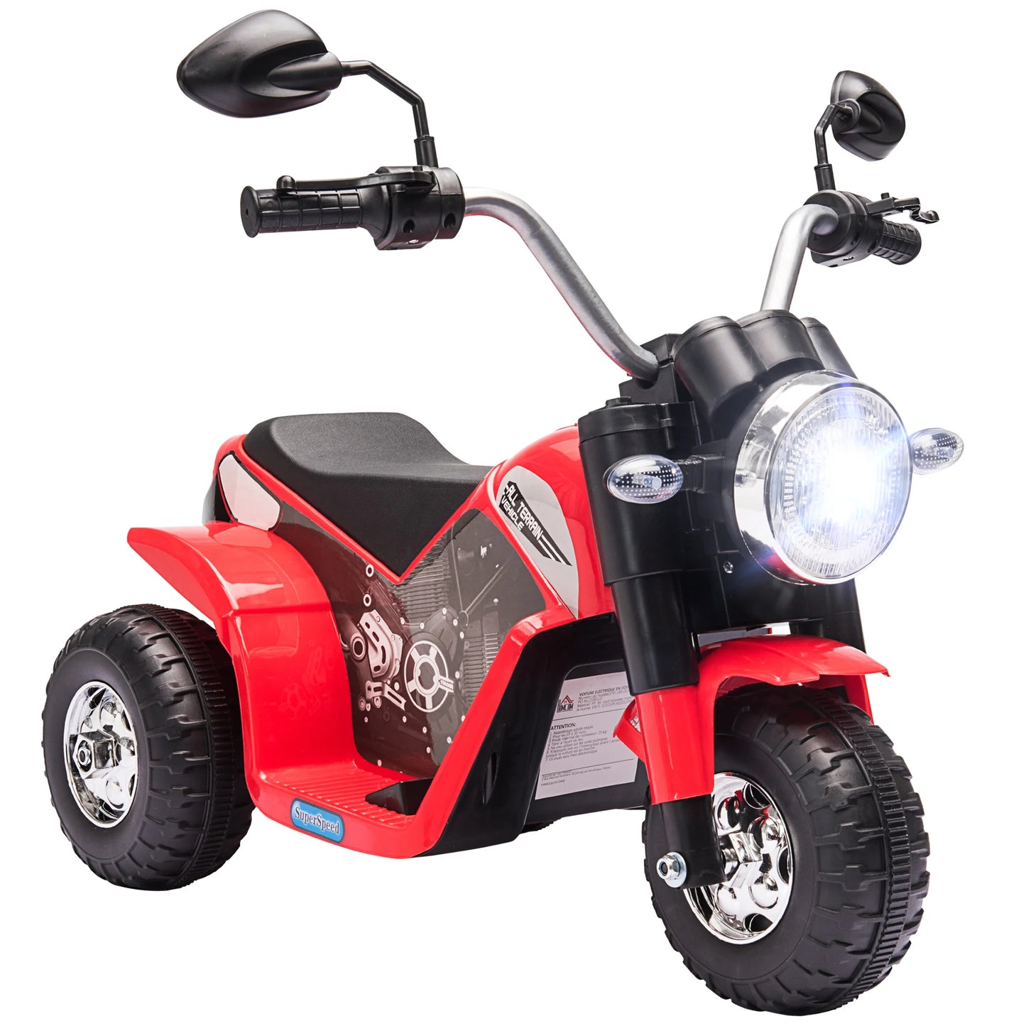 HOMCOM Kids 6V Electric Motorcycle Ride-On Toy Battery 18 - 36 Months