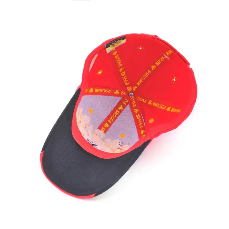 Rimiut Russia National Emblem Gold Double-Headed Eagle Cap Adjustable Cotton Hat Snapback Gorras Hip Hop Men Women Baseball Cap