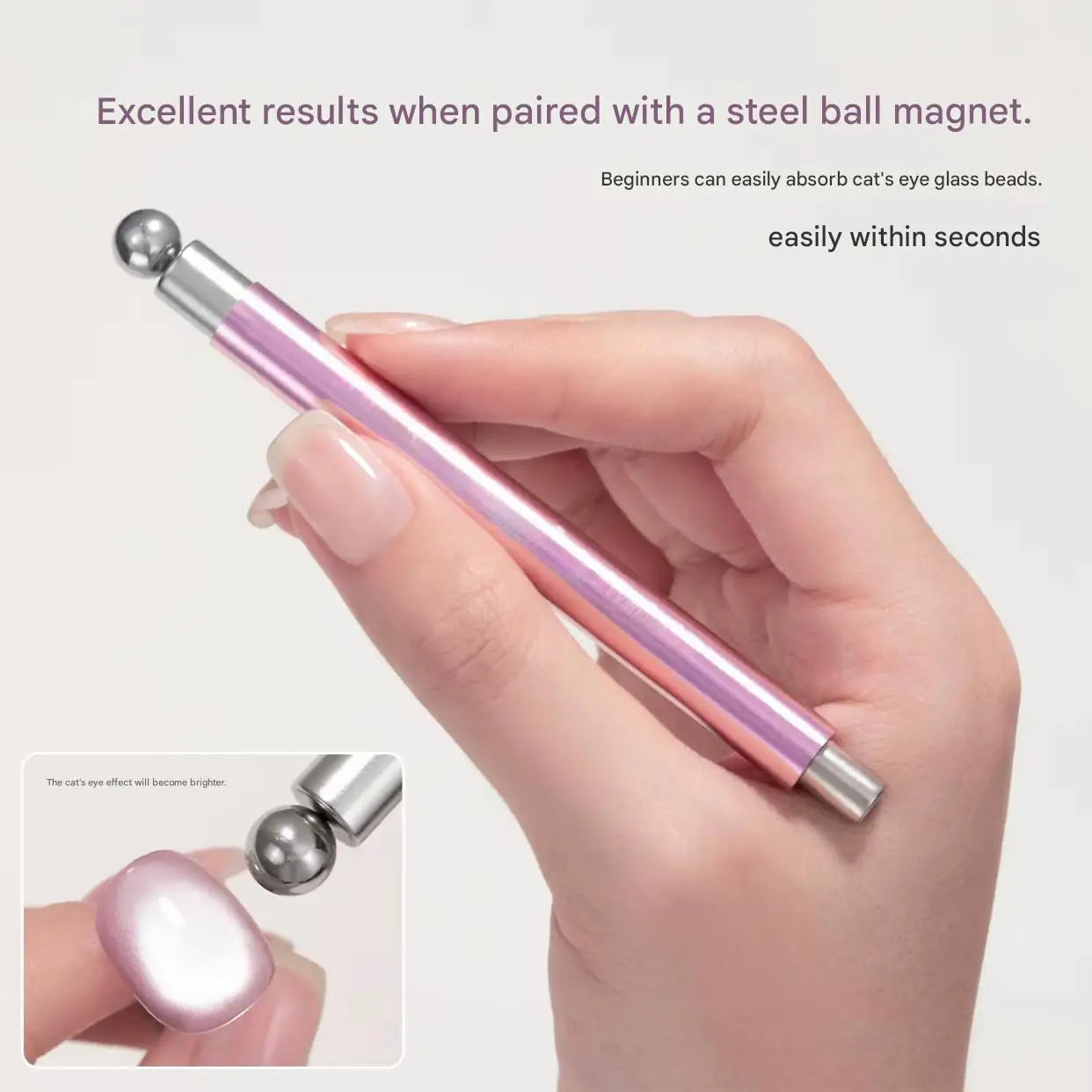 MIANEL New Upgrade 3-Second Hollow Cat Eye Magnet Strong Power Ring Magnet Fast Black Hole Effect for Magnetic Nail Art Beginner