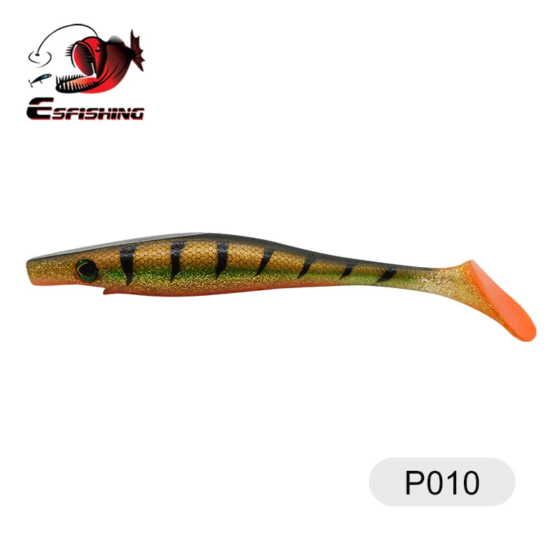 ESFISHING soft lures fishing Peche pike Hog Shad 100mm  200mm Sea Fishing Silicone bait swimbait sea lake isca artificial