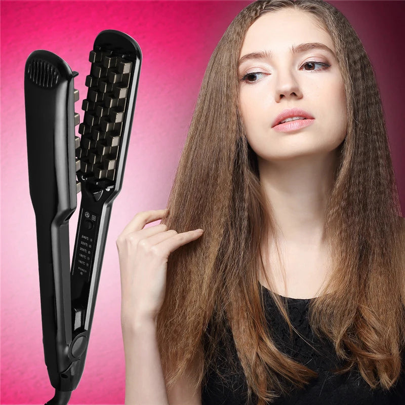 3D Grid Hair Crimper Professional Fluffy Iron Increase Volume Ceramic Hair Tool Hair Waver Styling Crimping Perm Pliers