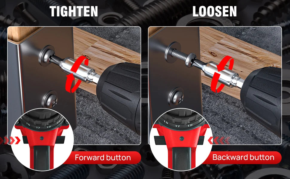 21V Cordless Drill,45Nm Electric Screwdriver Set with 29PCS Accessories, 2 Variable Speed for Home DIY Project Kit