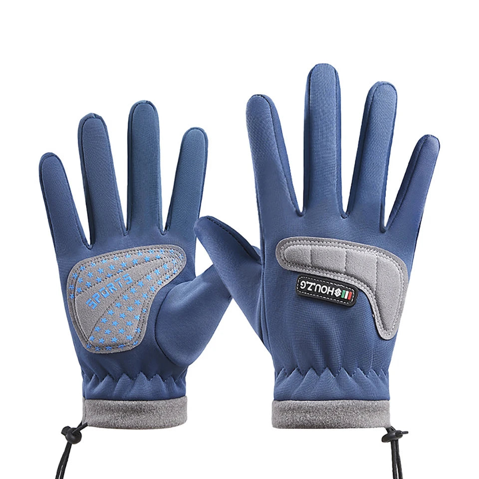 GTUBIKE Kids Winter Gloves Thicken Plus Velvet Cycling Riding Mittens Warm Waterproof Children Bicycle Gloves for Boys Girls