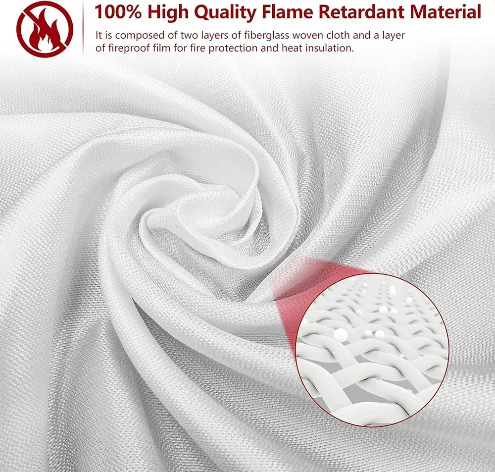Fire Blanket Fiberglass Fire Emergency Blanket Suppression Blanket Flame Retardant Blanket Emergency Survival Safety Cover