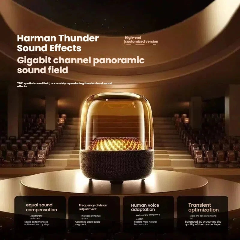 Glaze 5 Subwoofer Bluetooth 5.3 Audio Breathing Lamp Speakers Hi-Fi Acoustic Wireless Soundbar Portable Speaker for Home Theater