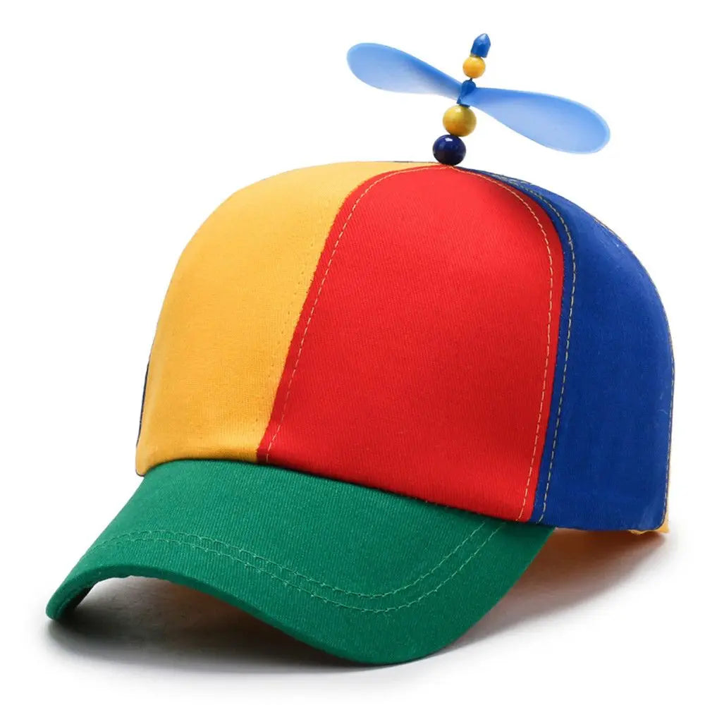 Rainbow Bamboo Dragonfly Baseball Cap Funny Helicopter Propeller Adventure Hat Firefly Cap Snapback Hat For Adult Kids Boy Girl