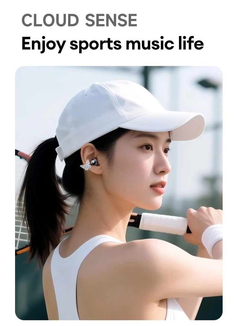 Choice Lenovo LE302 OWS Ear clip Wireless Earphones Low Latency HD Call Bluetooth Headphones HiFi Music Sport Fashion Earbuds