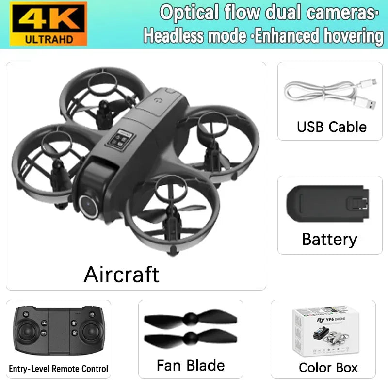 YP6 Mini Drone 8K Aerial HD Camera Drone 5G WIFI Record Large Screen Remote Control Intelligent Obstacle Avoidance Aerial Drone