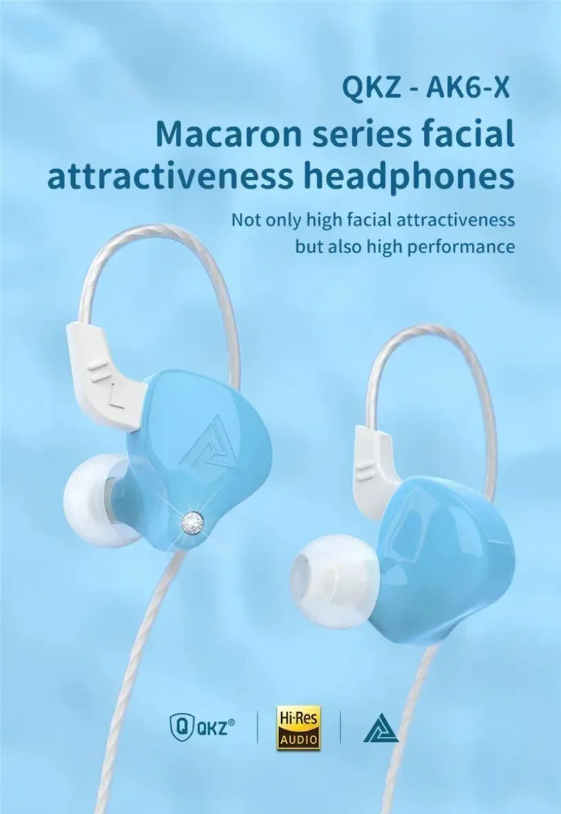 QKZ CK5 FiLe Wired Earphone with Microphone HiFi Music Earphone Professional Gaming And Sports Noise Cancelling Headphones